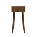 Bohemian Table, 2 Natural Rattan Drawers In Walnut Brown Mdf