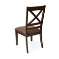 Dining Chairs Set Of 2, Brown Brown Set Of 2 Rubber Wood