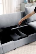Modern L Shape Modular Sofa, 5 Seat Chenile Sectional Couch Set With 2 Pilows Lncluded, Freely Combinableindoor Funiture For Living Room,Apartment, Office, 3 Colors Light Gray Chenille Metal Primary Living Space Medium Soft Loose Back Modern Poplar Foam