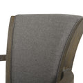Williams 31 Swivel Bar Stool With Armrests, Heathered Grey Linen Gray Foam Linen