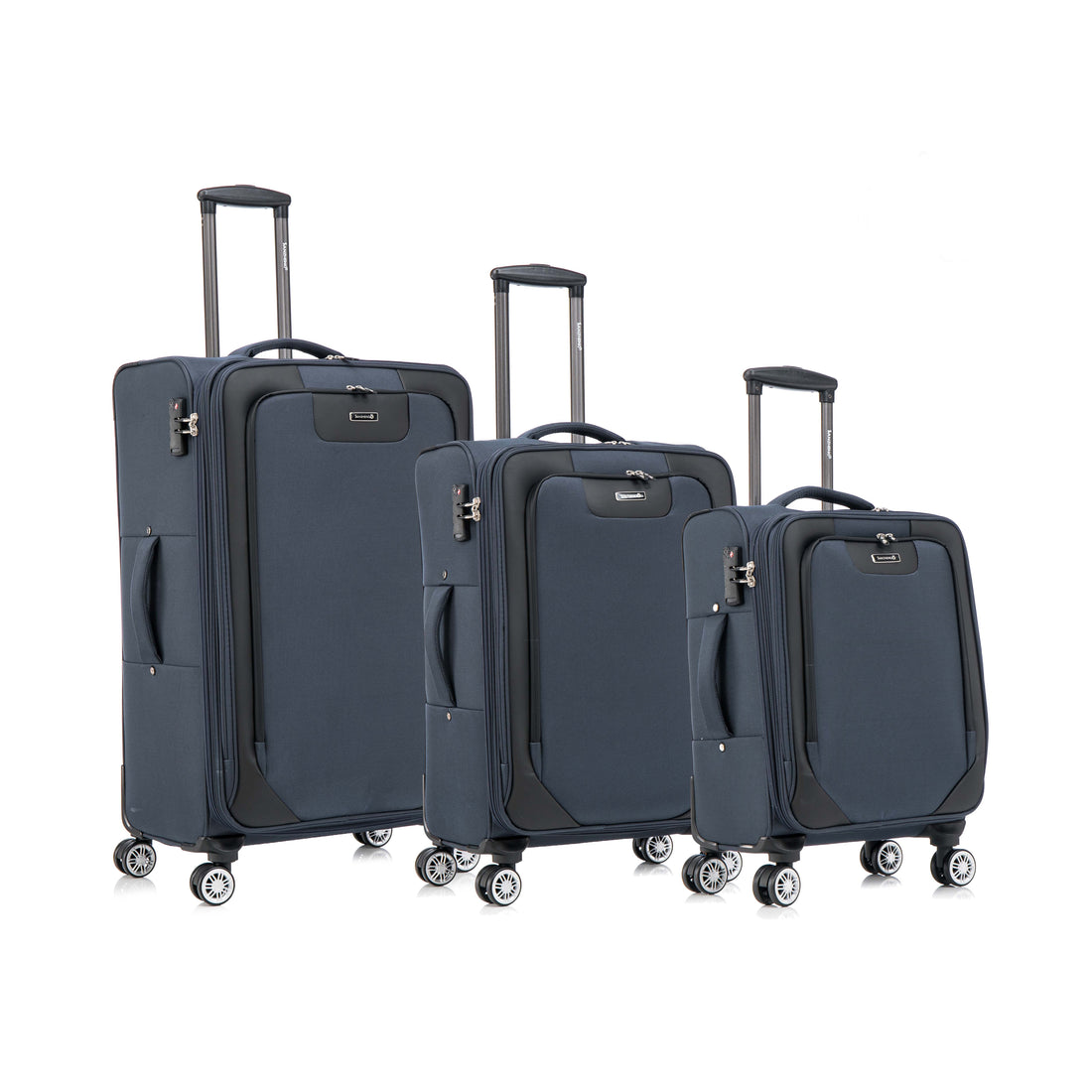 3 Piece Lightweight And Stylish Travel Suitcase 20 Inches, 26 Inches, 30 Inches. Durable And Easy To Carry Design, Ergonomic, Suitable For Both Men And Women. Suitable For Travel Blue Fabric