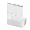 56 60 In. W X 62 In. H Frameless Double Sliding Tub Door, Bypass Tub Shower Door Soft Closing, Brushed Nickel 24D02 T60Bnx Brushed Nickel Tempered Glass