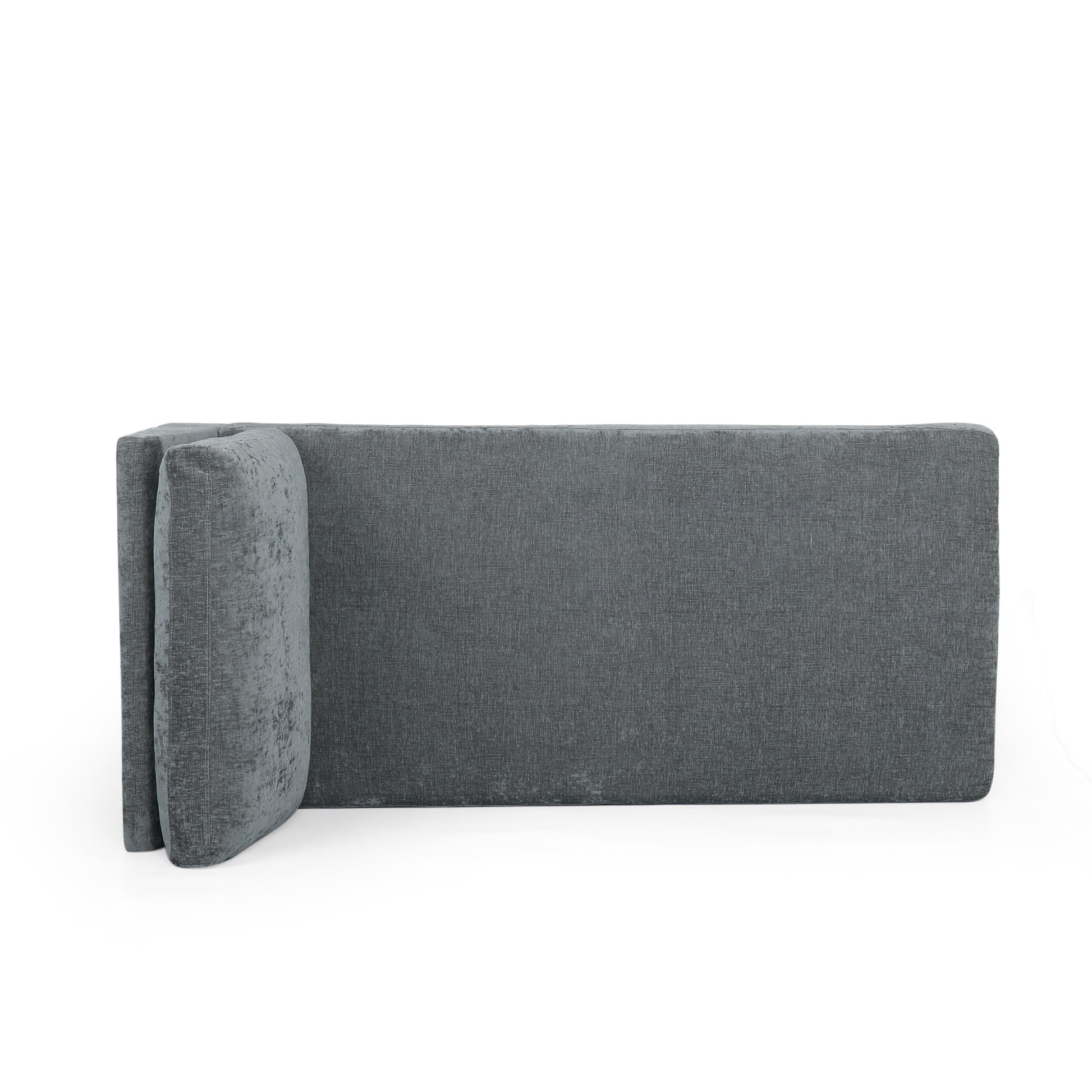 Chaise Lounge Grey Fabric