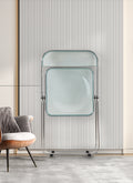 Folding Blue Green Chair Transparent Chairs Ghost Stackable Crystal Folding Chair Pc Plastic Living Room Seat Chrome Frame And Foldable Acrylic Chair Fo Blue Green Blue Green Pc