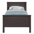 Chocolate Twin Platform Bed Box Spring Not Required Twin Chocolate Wood Bedroom Rubberwood Wood