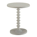 White Round Wooden Side Table White Primary Living Space Round Wood Pedestal