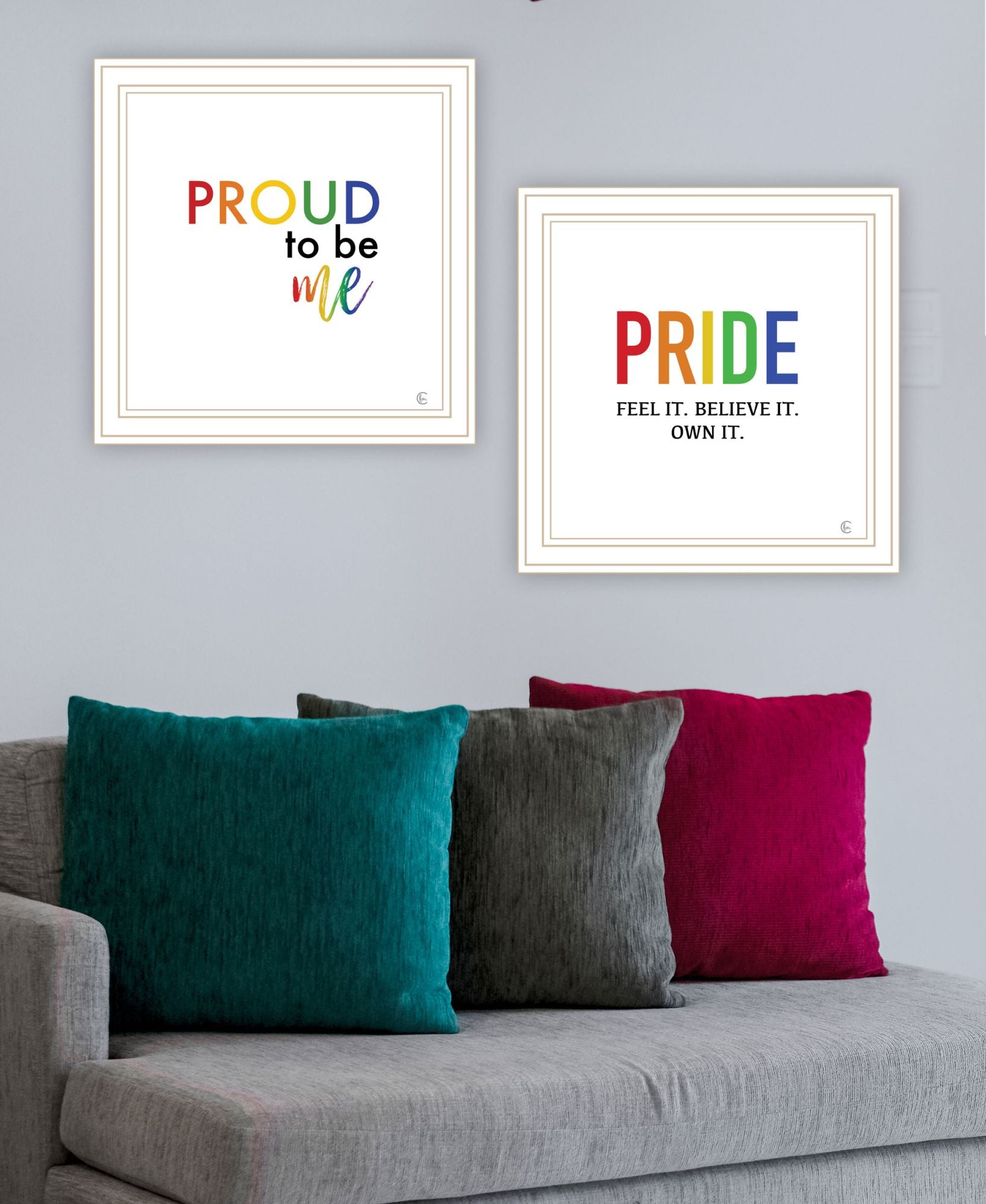 "Pride & Proud Of Yourself And Others " Framed Wall Art For Living Room, Wall Art Print For Home Decor, Bedroom Wall Art By Fearfully Made Creations Multicolor Wood Paper