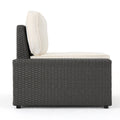 Santa Cruz Arm Chairs L & R Grey Pe Rattan Iron