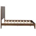 Mid Century Modern Platform Bed Wood Slat Support With No Box Spring Needed,Full, Walnut Box Spring Not Required Full Walnut Wood Bedroom Mid Century Modern Bed Frame Wood