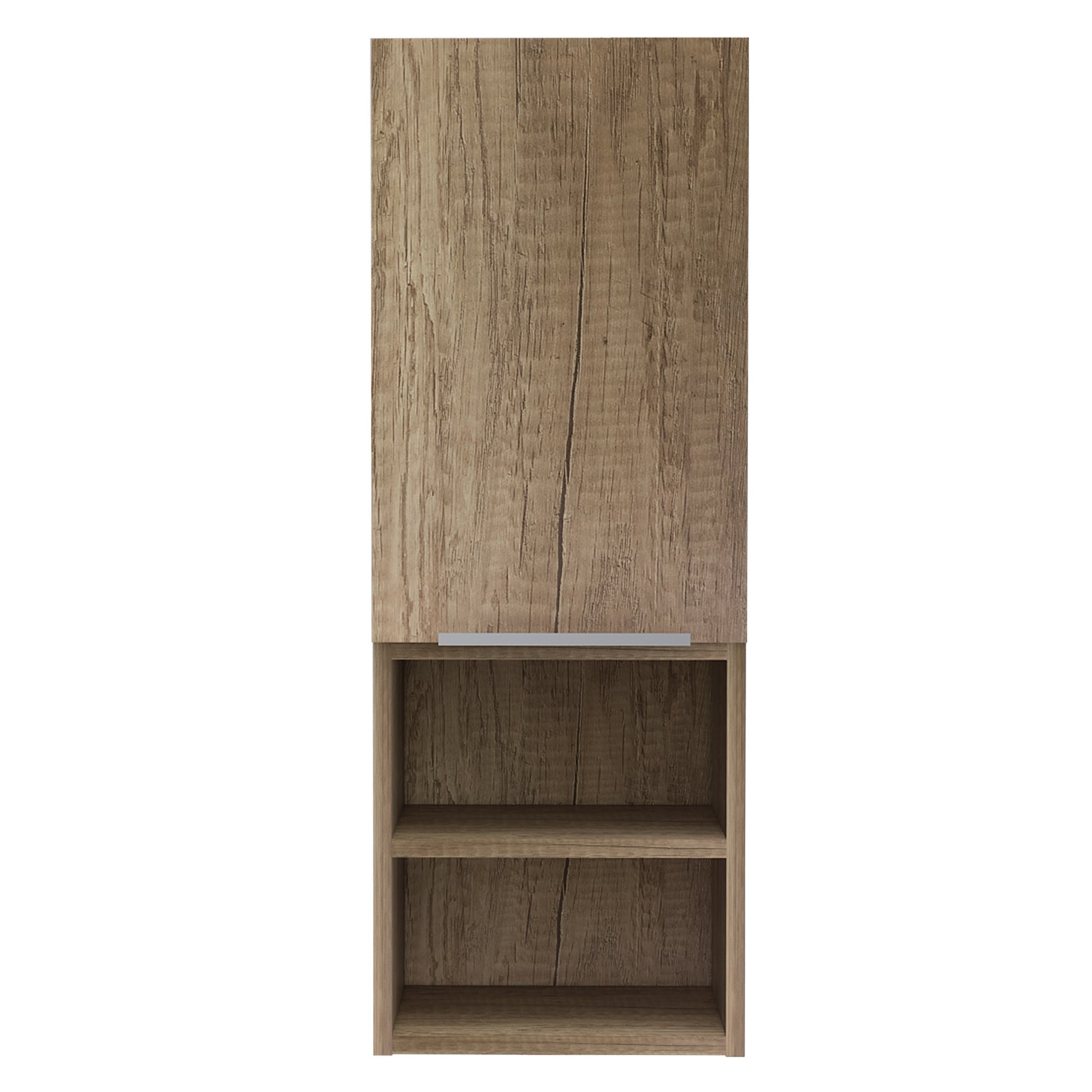 Milwaukee Medicine Cabinet, Two Shelves, Single Door Cabinet, Two Interior Shelves Beige 1 4 Bathroom Wall Mounted Modern Mdf Engineered Wood