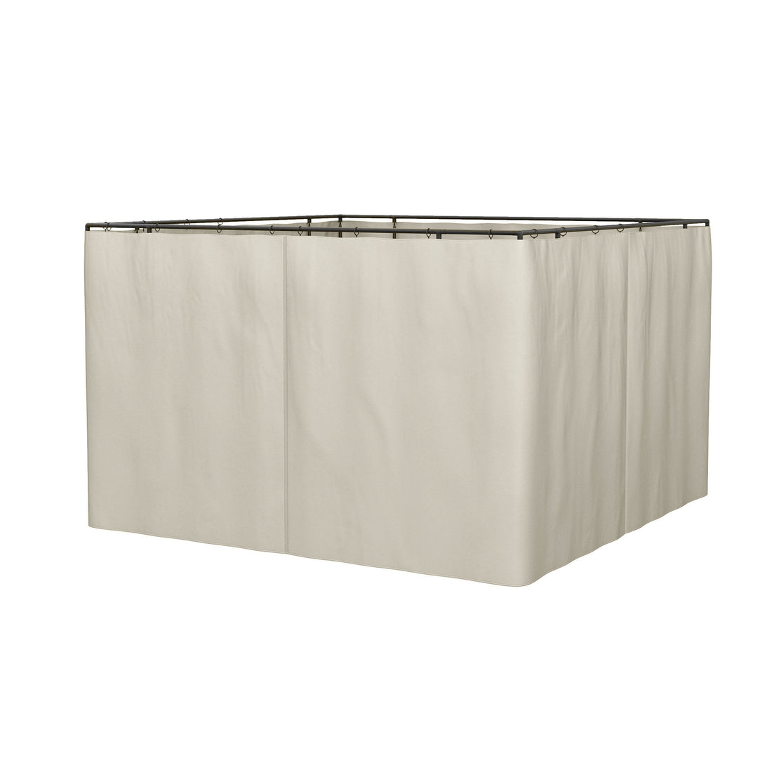 Outsunny 10' X 12' Gazebo Sidewall Set With 4 Panels, Hooks C Rings Included For Pergolas & Cabanas, Beige Beige Polyester