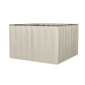 Outsunny 10' X 12' Gazebo Sidewall Set With 4 Panels, Hooks C Rings Included For Pergolas & Cabanas, Beige Beige Polyester