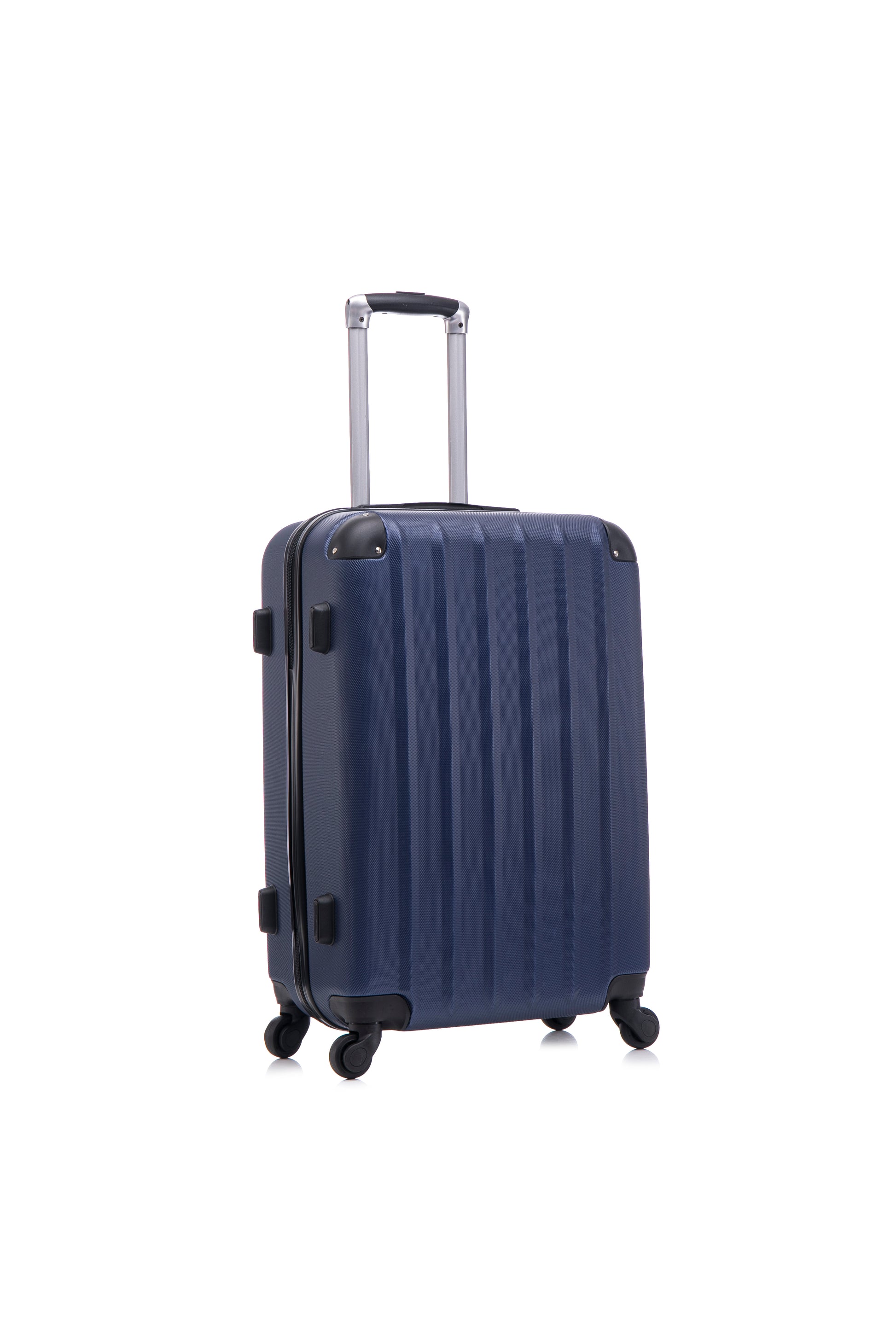 3 Piece Abs Hard Luggage Set With Universal Wheels And Password Lock, 20 24 28 Inch Blue Blue Abs