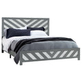 Rush Grey King Bed Grey Solid Wood Mdf