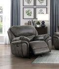 Plush Modern Living Room Sofa Set 3Pc Reclining Sofa Loveseat Rocker Reclining Chair Gray Microfiber Upholstery Solid Wood Frame Furniture Gray Microfiber Wood Primary Living Space Modern Plywood,Solid Wood 6 Seat