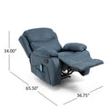 Massage Recliner Charcoal Fabric