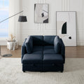 Oversized Modern 6 Seat Upholstered Sofa, Large Sectional Sofa With Storage Seats And Ottomanssofa Bed With Thick And Soft Cushions At All Sidesadjustable Arms And Backs Blue Blue Polyester 4 Seat