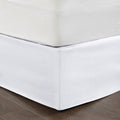 Wrap Around Adjustable Bedskirt White One Size White Microfiber