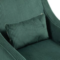 Coolmore Modern Accent Chair,Upholstered Armchair With Scooped Arms For Bedroom,Apartment,Studio,Office,Waiting Room Emerald Corduroy Emerald Primary Living Space Foam Corduroy