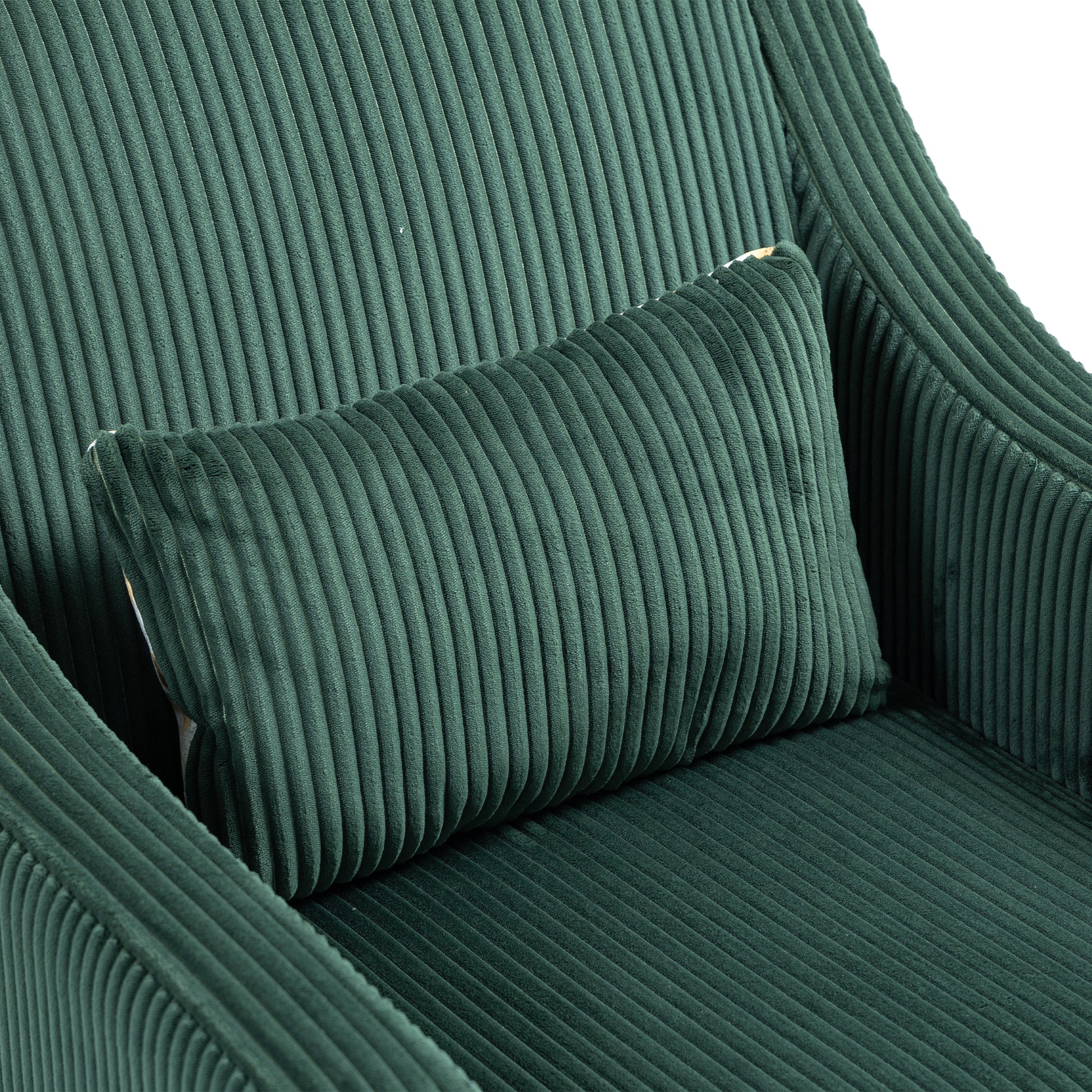 Coolmore Modern Accent Chair,Upholstered Armchair With Scooped Arms For Bedroom,Apartment,Studio,Office,Waiting Room Emerald Corduroy Emerald Primary Living Space Foam Corduroy