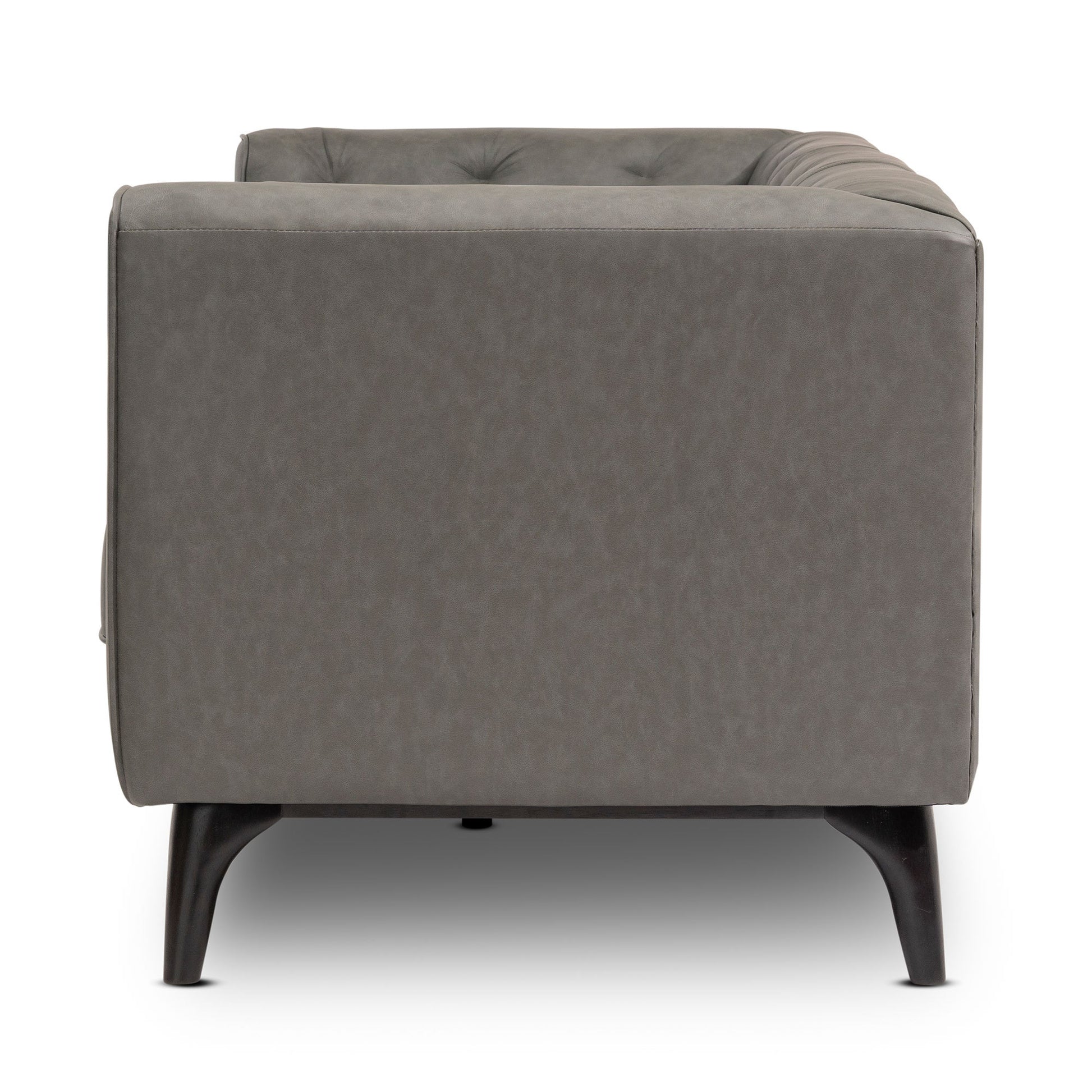 92.52 Inch Genuine Leather Couch 3 Seater Sofa With Tufted Back,Grain Leather Couch With Feather,Down Topper On Seating Surfaces Sofa For Living Room, Comfy Sofa Couch With Extra Deep Seats,Graphite Natural Graphite Genuine Leather 3 Seat