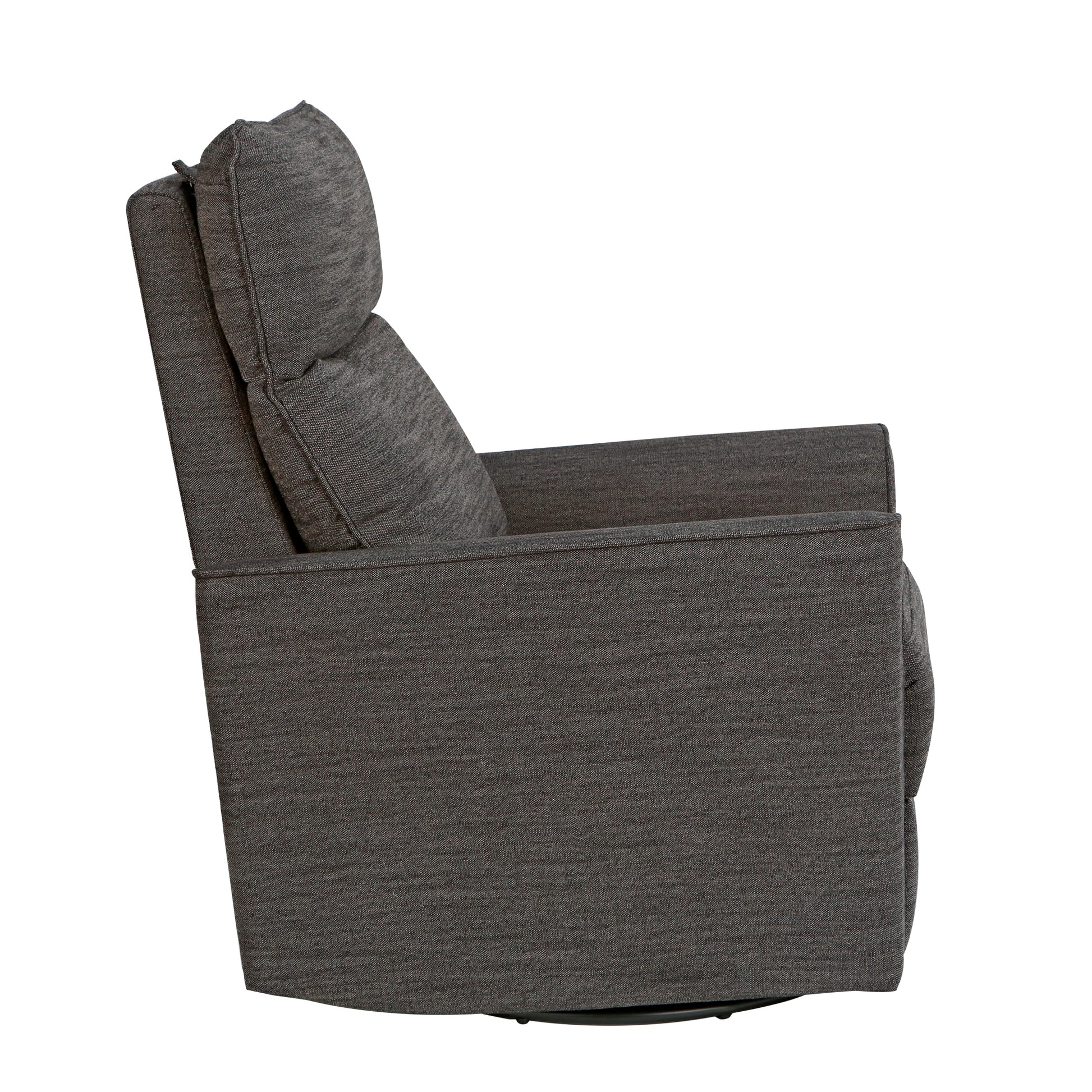 Soho Swivel Glider In Dark Grey Dark Grey Fabric