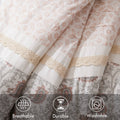 9 Piece Cotton Percale Comforter Set Blush Queen Queen Blush Polyester