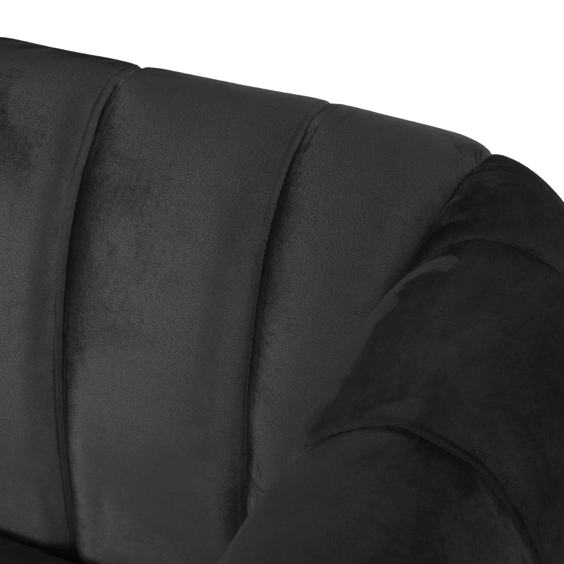 3 Seater Sofa Black Velvet 3 Seat