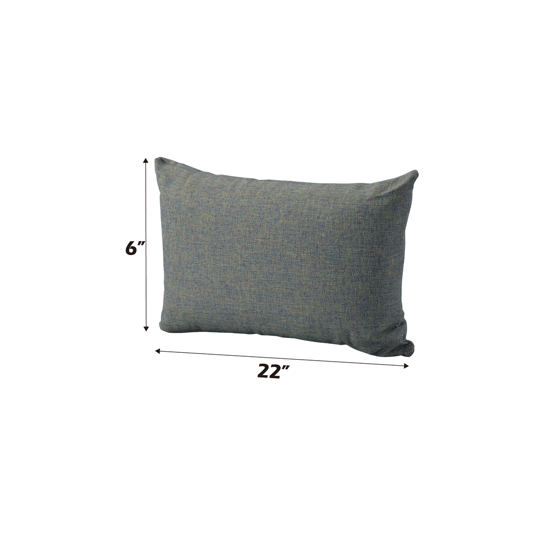 Rajni Patio Pillow 10Pcs , Gray Fabric & Black Finish Ot01765 Gray Fabric