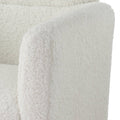 White And Gold Tight Back Accent Chair White Primary Living Space Modern Wood Fabric