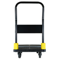 Foldable Platform Push Hand Truck Cart, 440 Lbs. Weight Capacity Black Metal