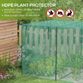 Outsunny 10 X 6.5Ft Tall Crop Cage, Plant Protection Tent, With Zippered Door, Storage Bag And Ground Stakes, For Garden, Yard, Lawn, Green Green Steel