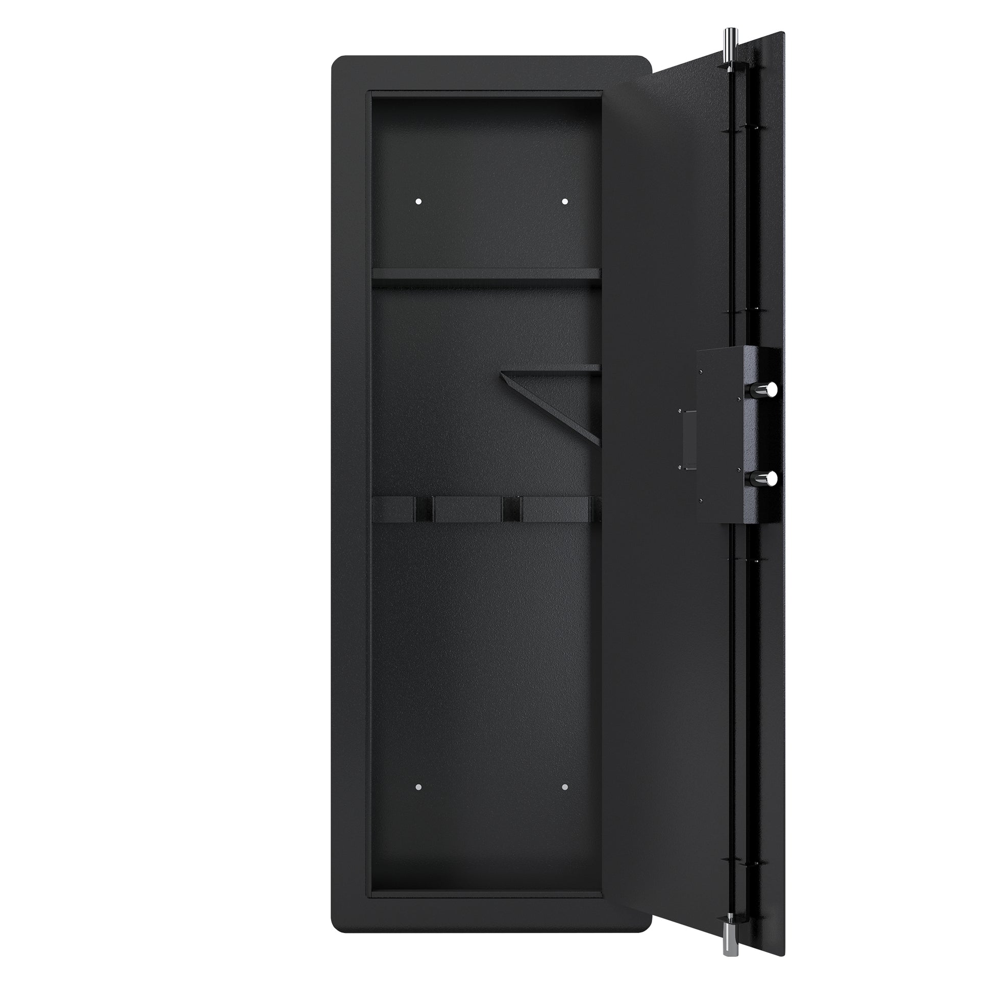 Wall Safe, Safes For Home, Safes & Cabinets, Wall Safes Between The Studs, Quick Access Rifle Safe With Removable Shelf And Digital Keypad Black Black And Silver Steel