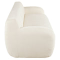 81.5'' Minimalist Curved Upholstered Sofa, 3 Seat Modular Casual Sofa For Living Room, Bedroom, And Apartments Beige Polyester 3 Seat