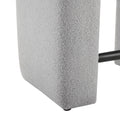 24'' Boucle Stool Set Of 2,Dining Chairs For Home Kitchen Island,Grey Grey Dining Room Sponge Rectangular Bar Stools Set Of 2 Polyurethane Foam Fabric,Foam,Plywood,Wood