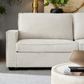 Corduroy Sofa, 87.4 Inch Modern Design Sofa With Cup Holder And Storage Bags, Deep Seat Sofa Couch,Comfy Couch For Living Room,Apartment,Beige Beige Corduroy 3 Seat