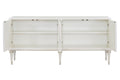 Ansaldo Console Cabinet, Pearl White & Silver Shimmer Finish Ac02506 White Wood