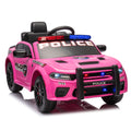 Licensed Dodge Charger,12V Kids Ride On Police Car W Parents Remote Control,Anti Collision Bar,Front& Top Alarm Light Design,Police Car Sticker,Megaphone,Three Speed,Slow Start,Four Wheel Suspension. Pink Plastic