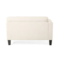 Mirod Comfy 3 Seat Sofa With Wooden Legs, Modern Style For Living Room And Study Beige Fabric 3 Seat