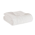 Oversized Quilted Throw With Soped Edges White 60X72