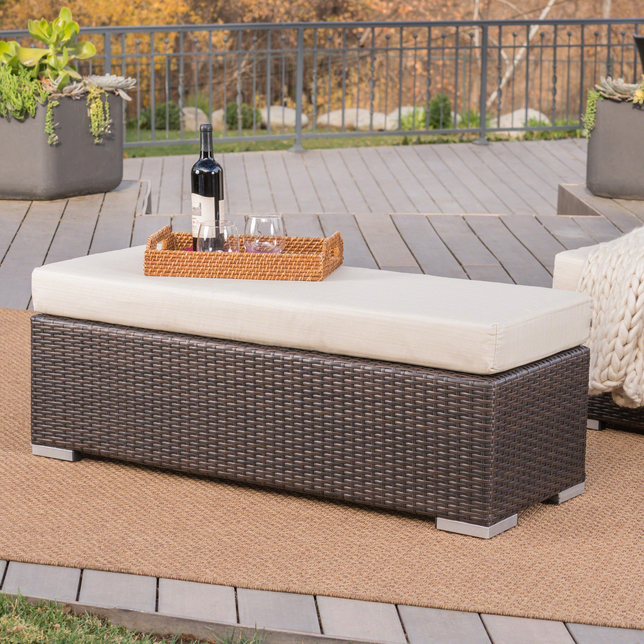 Santa Rosa Bench Multi Wicker