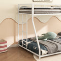 Adam Twin Over Full Metal Bunk, White Full Box Spring Not Required White Metal Bedroom Bunk Metal Metal