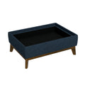 Varia Blue Reversible Tray Ottoman Blue Foam Engineered Wood