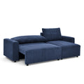Modular Corduroy Upholstered 3 Seater Sofa Bed With Storage For Home Apartment Office Living Room, Free Combination, L Shapedblue Blue Wood Primary Living Space Medium Soft Pillow Back Eucalyptus Square Arms Foam Corduroy 3 Seat