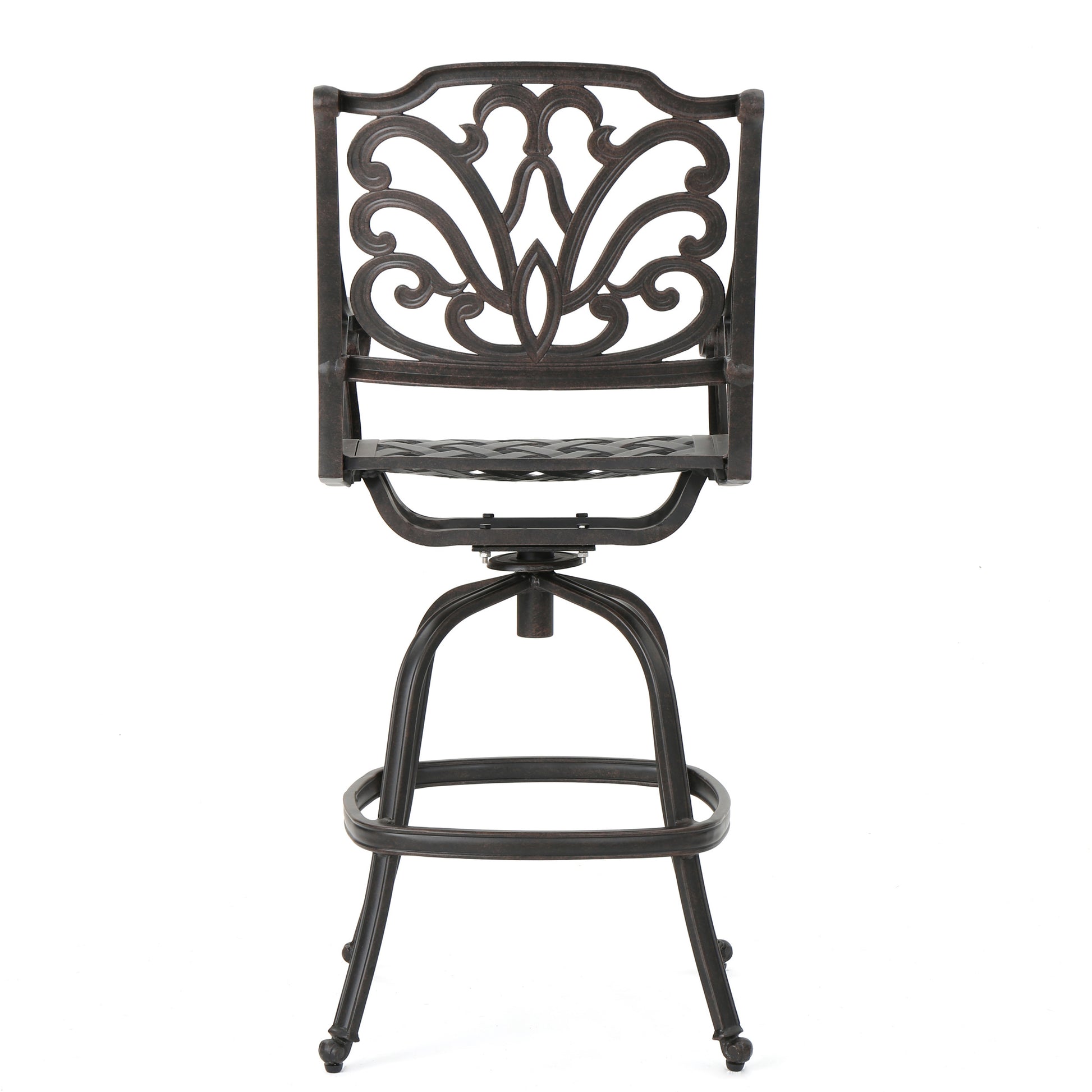 Cast Aluminium Swivel Bar Stool Copper Aluminium