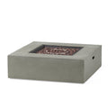 50000 Btu Square Mgo Fire Table Tank Outside Tank Cover Not Included Light Grey Magnesium Oxide