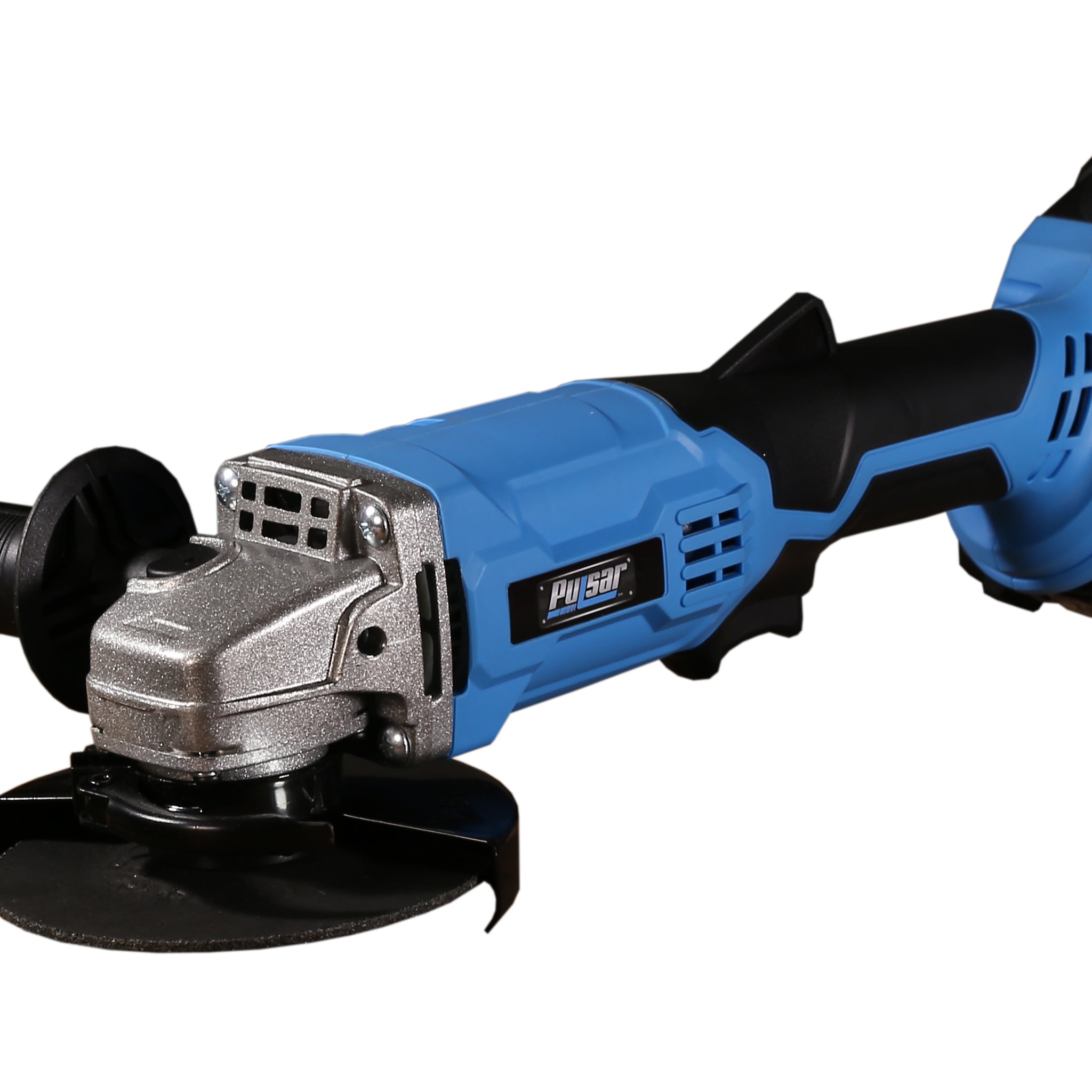 20V Li Ion Cordless Angle Grinder 2 Position Side Handle Black Blue Metal