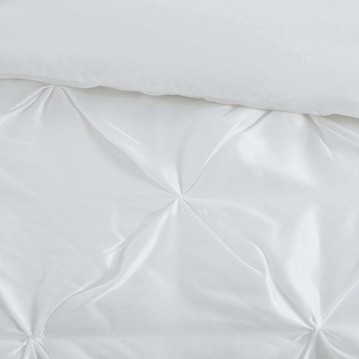 7 Piece Tufted Comforter Set White King King White Polyester