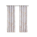 Grommet Top Printed Marble Metallic Total Blackout Curtain Only 1 Pc Panel Blush Gold Polyester