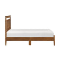 Transitional Design Twin Platform Bed Chestnut Finish Wood Frame Bedroom Furniture 1Pc Bed In A Box Box Spring Not Required Twin Chestnut Wood Bedroom Wood